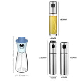 Stainless Steel Olive Oil Sprayer Bottle Pump Oil Pot Leak-proof Grill BBQ Cookware Tools Press Spray Glass Kitchen Oil Bottle