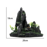 Fish Tank Plant Rockery Multi-style Aquarium Decoration,Resin Artificial Building Cave Aquarium Landscaping Ornament Decor