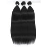 Straight Hair Bundles Extensions Smooth Ombre Hair Weaving 36Inch Super Long Synthetic Straight Hair Bundles Full to End