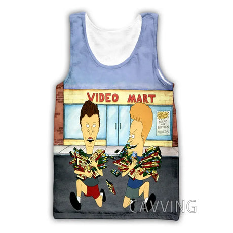 CAVVING 3D Printed  Beavis and Butthead  Tank Tops Harajuku Vest Summer Undershirt Shirts Streetwear for Men/women