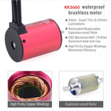 Surpass Hobby KK 3650 3660 3665 3670 3674 Waterproof Brushless Motor for 1/8 1/10 1/12 RC Car Drift Racing Off-Road Truck