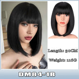 AS  Cosplay Wig With Bangs Synthetic Straight Hair 24 Inch Long Heat-Resistant Pink Wig For Women