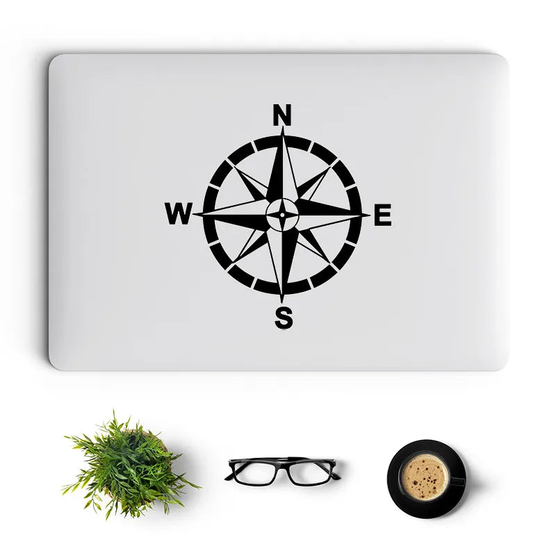 Compass Vinyl Decorative Laptop Decal for Macbook M2 Air 13 Accessories Pro 16 Retina 15 Inch Mac Skin Notebook Tablet Sticker