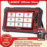 LAUNCH X431 CRP919E / BT Car Diagnostic Tool Automotive OBD OBD2 Scanner Active Test ECU Coding CANFD DOIP 31+ Reset Code Reader