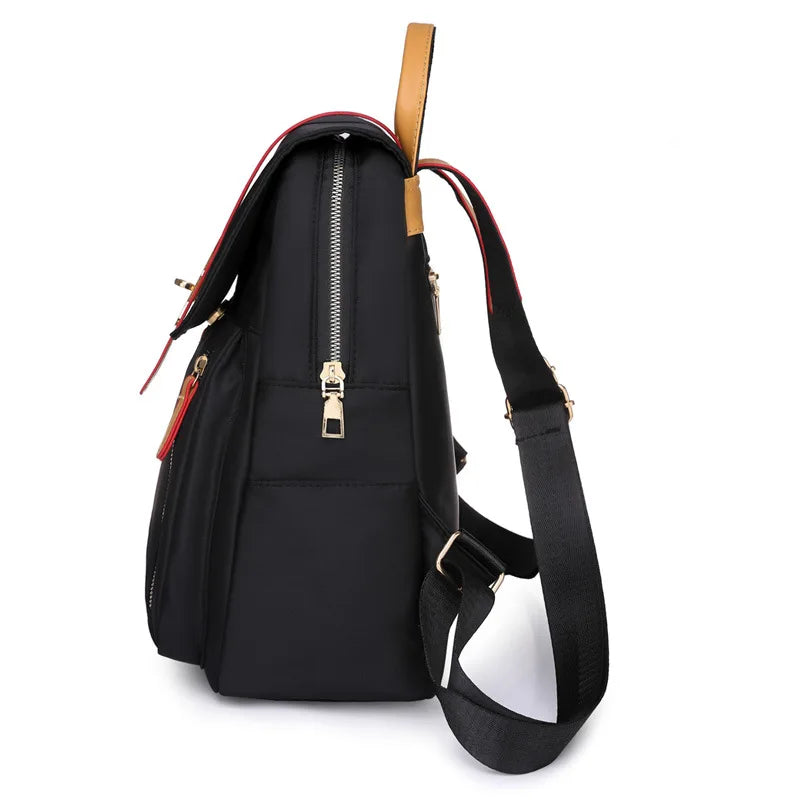 Waterproof Oxford Backpack for Women Anti-theft School Bag Large Capacity Travel Bag Simple Black Fashion Shoulder Bag Handbag