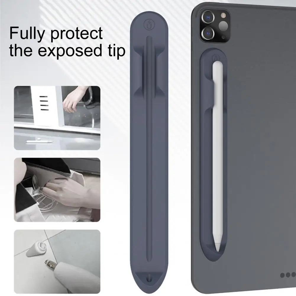 Tablets & e-Books Case Protective Cover Self-adhesive Magnetic Silicone Touch Pen Slot Case Holder for Apple Pencil