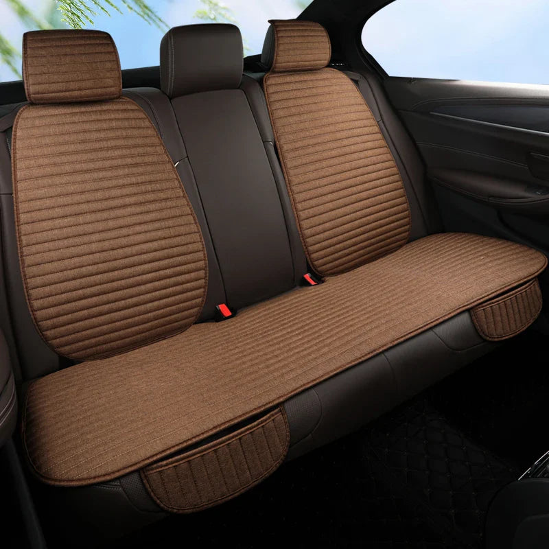 Car Seat Cover Flax Seat Protect Cushion Automobile Backrest Cushion Pad Covers Mat Four Seasons Car Supplies Set