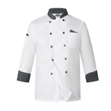 black Chef Jacket long Sleeve chef uniform Cook Coat Chef T-shirt Baker Work Uniform Waiter Restaurant Hotel Clothes women Logo