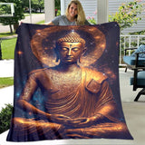 Buddha Sakyamuni Buddhism Faith Religion Soft Plush Blanket,Flannel Blanket Throw Blanket for Living Room Bedroom Bed Sofa Pray