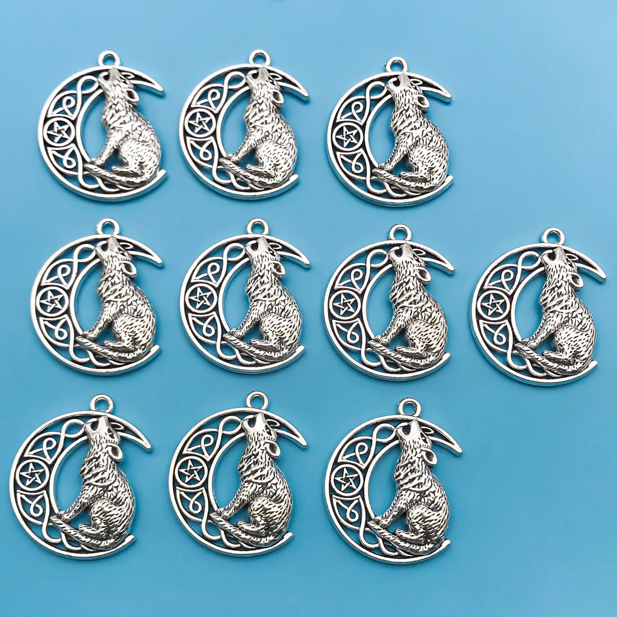 10/20Pcs Alloy Retro Silvery Animal Shape Charms Horse Owl European and American Style Creative Pendants For Bracelet Necklace