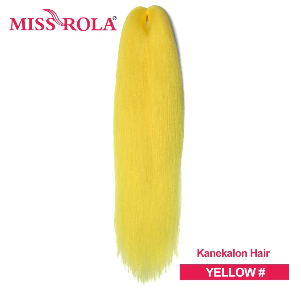 Miss Rola Synthetic Wholesale Bulk 6 Pieces 30Inch 28Inch 26Inch Pre Stretched Jumbo Braiding Hair Kanekalon EZ Twist Braid Hair