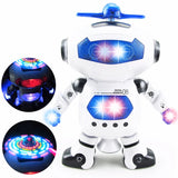 Kids Music Robot Toys Rotating Dance With LED Light Electronic Walking  Interactive Toys for Boys Girls Baby Birthday Xmas Gift