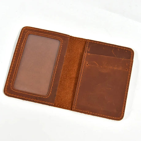 100% Cow Leather Personalised Card Holder Men Minimalist Wallet for Cards Vintage Minimal Wallet Top Slim Wallet for Men