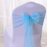 25pcs/lot Pink Organza Chair Sashes Wedding Chair Decoration Ribbons Ties Bow for Cover Banquet Wedding Party Event Mint Green