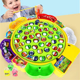 Electric Musical Rotating Fishing Toy Children Board Play Fish Game Outdoor Sports Educational Toys For Boys Girls