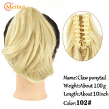 MEIFAN Long Synthetic Wavy Clip in Hair Ponytail Hair Wigs Extensions Style Claw Pony Tail Hairpiece for Women Cosplay Party