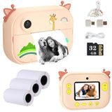 Kids Camera Instant Print Photo 1080P Video Digital Thermal Printing Camera Toy Christmas Birthday Gift for Children