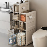 Multi-layer Bathroom Storage Cabinet Refrigerator Seam Organizer Drawers Multi-layer Floor Ultra-narrow Toilet Shelves