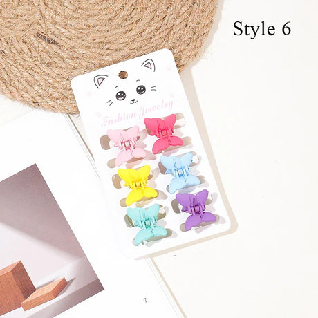 Hair Accessories For Women 6Pcs/Set Mini Crab Hair Clip Acrylic Hair Clips Hairpins Color Bangs Side Clips Popular Hair Catches