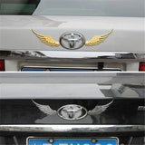 Car Auto Sticker 3D Stereo Metal Angel Wing Moto Decoration with Decals Emblem Chrome Auto 3D Big Wings Sticker Exterior Decal