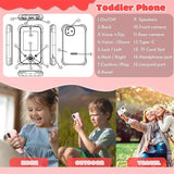 Kids Smart Phone 1080P Digital Dual Lens Selfie Camera Toys for Girls Boys Toddle Christmas Birthday Gift Record Life Baby Phone