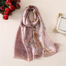 Van Gogh Oil Painting Silk Scarf Women Luxury Brand Apricot Floral Print Hijab Bandana Foulard Femme Shawl Soft Bufanda Mujer