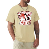 Olympiakos Gate 7 T-shirt sweat Aesthetic clothing plus size tops plain workout shirts for men