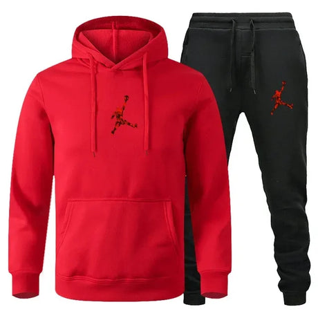 Spring and winter men and women can pullover hoodie + jogging pants two-piece hip hop sportswear suit fashion trend