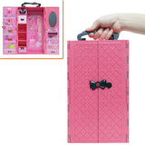 Fashion Dollhouse Furniture 67 Items/Set = 1x Wardrobe + 1 Shoes Rack + 65 Accessories Dolls Clothes Dress Shoes for Barbie Doll