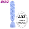 Jumbo Braiding Hair Extensions 24inch Ombre Hair For Braids 5Pcs Box Braid Yaki Texture Synthetic Fiber Fake Hair Mirra’s Mirror