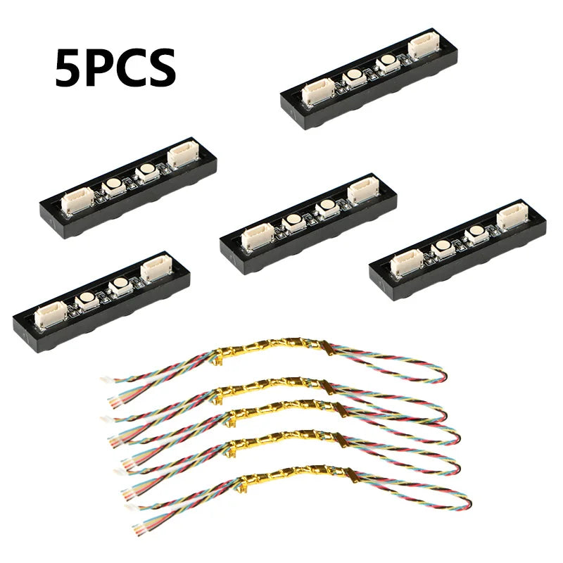 6pcs 1X4 USB Remote Control RGB Light Building Block Toy MOC Multiple Modes City Discoloration DIY Extendable Electronic Brick