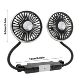 Dual Head Car Clip Fan With Led Light 360 Degree Rotatable Car Cooler Fan Low Noise Cooling Fans car electrical appliances