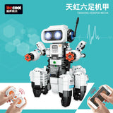 Decool High Tech 3902 Programmable APP Remote Control Robot Model With Light Building Bricks DIY Education Toys Christmas Gifts