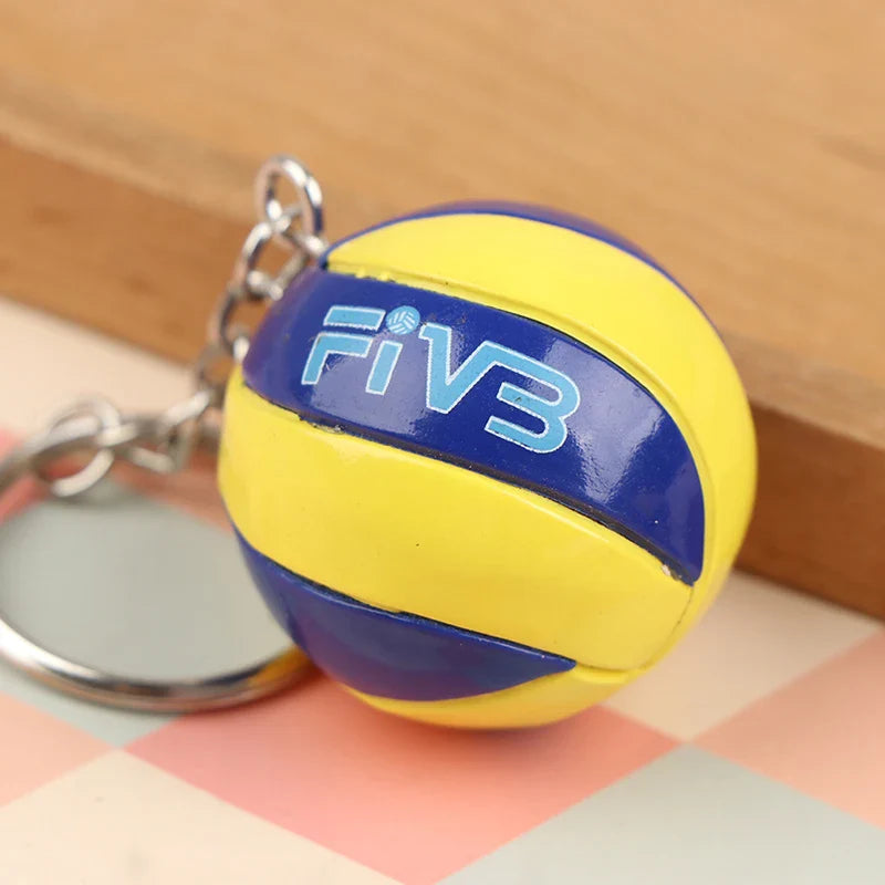 1xFashion PVC Volleyball Keychain Ornaments Business Volleyball Gifts Beach Ball Sport For Players Men Women Key Chain Gift 2022