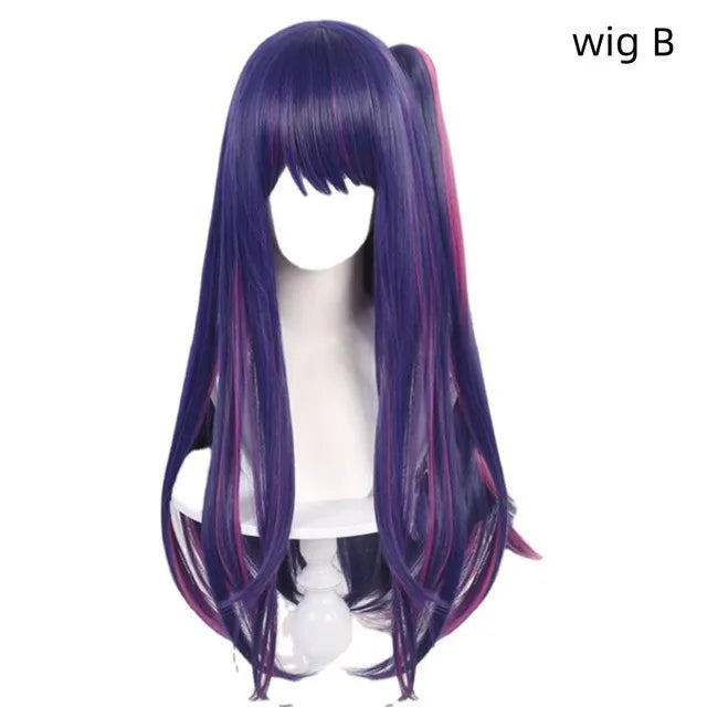 Ai Hoshino Cosplay Costume Wig Oshi No Ko Cosplay Lolita Dress Anime Hoshino Ai Halloween Role Play Wig For Cute Girl Woman