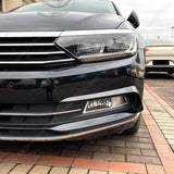 For VW Passat B8 Variant Front Fog Light Frames Cover Trim Sticker Grille 2016 2017 2018 2019 Body Kit Tuning Gloss Black Tuning