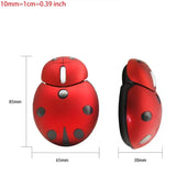 Mini Animal Shape Wireless Mouse with USB Receiver 2.4GHz Cartoon Ladybug Mouse for Most Systems Desktop Laptop Accessories