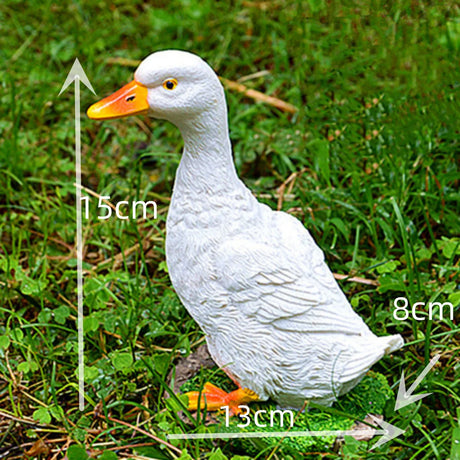 Cute Duck Resin Garden Statue Backyard Pond Ducks Decoration Bird Sculpture Indoor Outdoor Yard Decor Pond Lawn Ornament