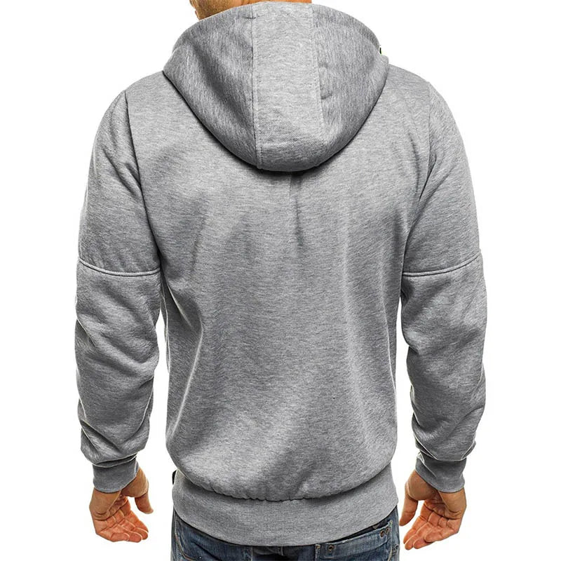 Men's Hoodies Sweatshirts Spring Autumn Casual Solid Zip Up Hoodie Tracksuit Long Sleeve Hooded Sweatshirt M-4XL Hoody Coat Men