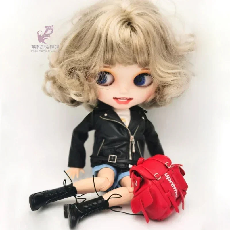 Blythe Doll Shoes Jackets Jeans Pants for Blyth Azone Boots OB23 OB24 1/6 Doll Clothes