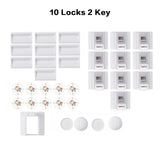 Magnetic Child Lock Protection From Children Baby Safety Cabinet Drawer Door Lock Invisible Lock Kids Security 8+2 With 1 Cradle