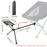 Outdoor Portable Folding Chair Footrest Aluminium Alloy Retractable Rest Bracket Chair Stool Foot Rest for Camping Fishing BBQ