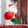 6 FT Tall Christmas Inflatable Hanging Santa Santa with Gift Bag Decorations Blow Up Climbing Santa with LED Lights Outdoor Toys