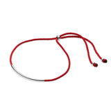 La Monada 16cm 925 Sterling Silver Red Rope Bracelets Elbow Tube Red Thread Line String Jewelry Bracelets For Women Student Girl