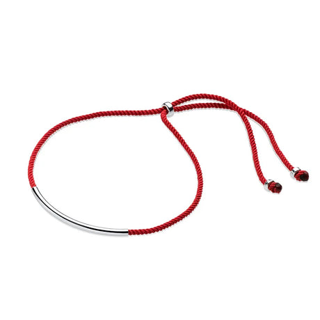 La Monada 16cm 925 Sterling Silver Red Rope Bracelets Elbow Tube Red Thread Line String Jewelry Bracelets For Women Student Girl