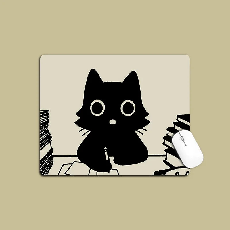 Mouse Mat Cat Mause Pad Cute Cartoon Gaming Pad Anti-slip Padding Office Accessories for Desk Simple Mousepad Small Table Pads