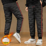 90% White Duck Down Padded Pants Drawstring Waist Winter Pants Thickened White Duck Down Padded Joggers Warm Winter Sweatpants