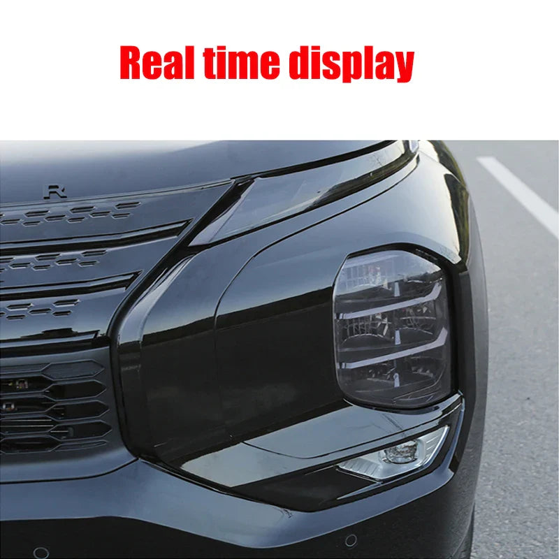 For Mitsubishi Outlander 2023 Black Samurai Car Body Sticker Zhongwang Car Logo Headlamp Center Pillar Blackening Special Film