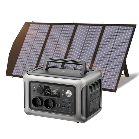 ALLPOWERS R600 Solar Generator with Solar Panel included, 600W 299Wh LiFePO4 Portable Power Station with Solar Charger for Camp