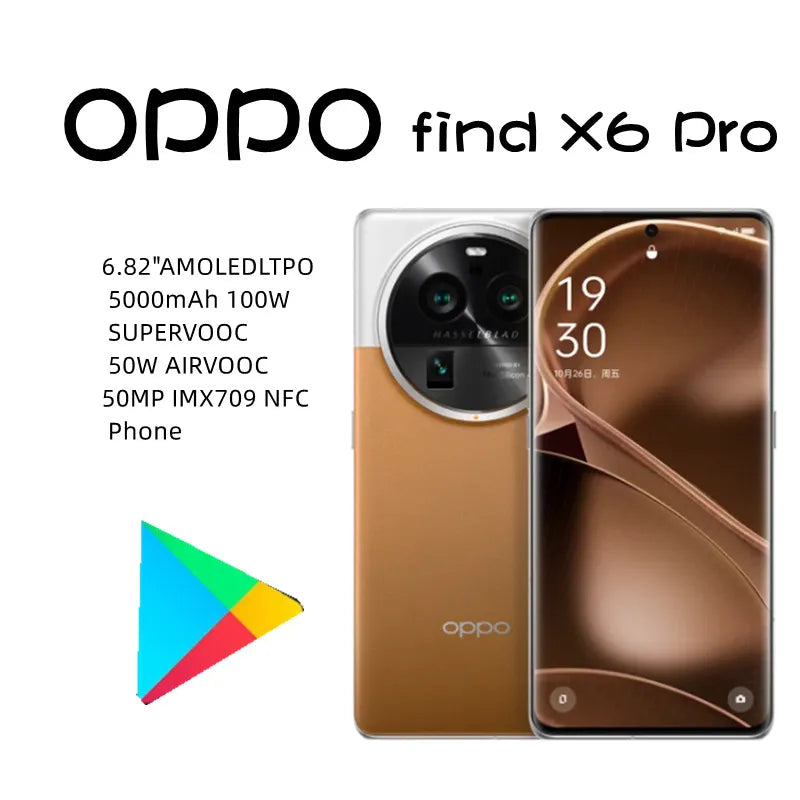 NEW OPPO Find X6 Pro 5G SmartPhone Snapdragon 8 Gen 2 6.82" AMOLED 120Hz 5000mAh Battery 100W SuperVOOC 50MP Camera NFC OTA